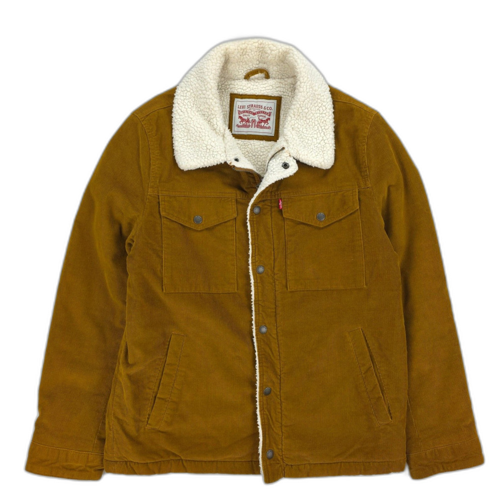 LEVIS Premium Corduroy Type I|| Sherpa Trucker Jacket 70s Boho Western Indie Y2k - Picture 8 of 12